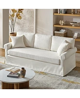 Israel Traditional Slipcovered Sofa with Solid Leg