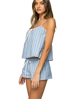 Edikted Women's Birkley Striped Babydoll Top