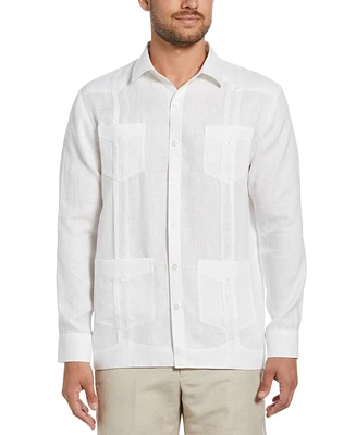 Cubavera Men's 100% Linen Long Sleeve 4 Pocket Guayabera Shirt