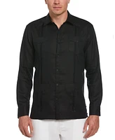 Cubavera Men's 100% Linen Long Sleeve 4 Pocket Guayabera Shirt