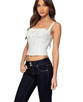 Edikted Women's Dulcie Dotted Cotton Bustier Top