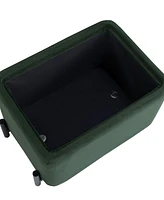 Lifestyle Solutions 24" Velvet Kyoto Small Storage Ottoman