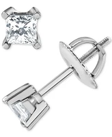 Diamond Princess-Cut Stud Earrings (1/3 ct. t.w.) in 14k White Gold
