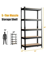5-Tier Steel Shelving Unit Storage Shelves Heavy Duty Rack