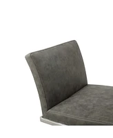 Sleek Stainless Steel Bar Height Chair for Indoor or Outdoor Use