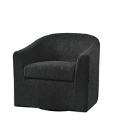 Azahara Modern Slipcovered Swivel Armchair