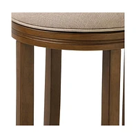 Solid Wood Swivel Backless Counter Height Bar Chair