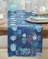 Saro Lifestyle Ocean Depths Coral Table Runner, 14" x 72"