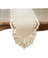 Saro Lifestyle Sheer Beauty Embroidered Table Runner, 16" x 72"