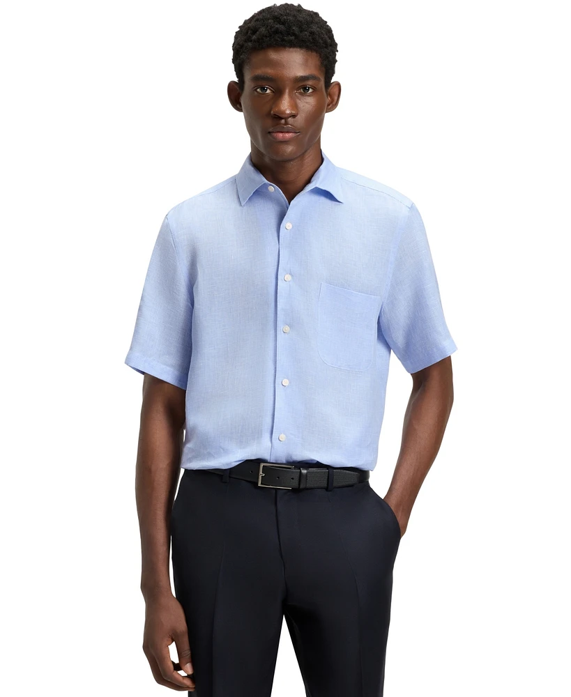 Hugo Boss Beckham x Boss Men's Regular-Fit Linen Shirt