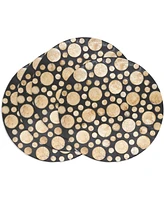 Saro Lifestyle Echoes Capiz Placemats, 15" Round