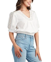 Bcx Juniors' Embroidered Cotton Top