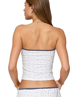 Edikted Women's Stefi Floral Contrast Tube Top