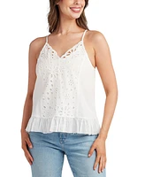 Bcx Juniors' Cotton Eyelet Tank Top