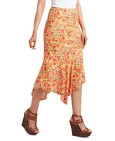 Bcx Juniors' Printed Linen-Blend Skirt