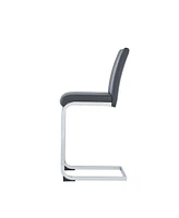 Set of Four Metal Low Back Counter Height Bar Chairs