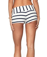 Edikted Women's Lorenza Striped Fold Over Shorts