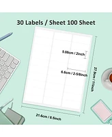 Polono Shipping Address Labels, 1" x 2-5/8" Address Labels for Laser & Inkjet Printers, Mailing Labels for 5160, 5260, 8160, Strong Adhesive for Fba L