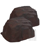 14” H Polyresin Landscape Fake Rock Cover