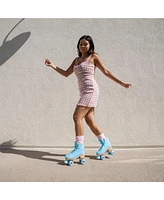 C7skates Forget Me Not Quad Roller Skates (Aquamarine, Women's 5 / Youth 4)