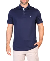 Tailorbyrd Men's Solid Modal Polo w/Contrast Trim