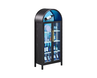 Vlsrka Arch Display Cabinet with Doors