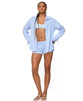 Edikted Women's Lira Oversized Gingham Button Up Shirt