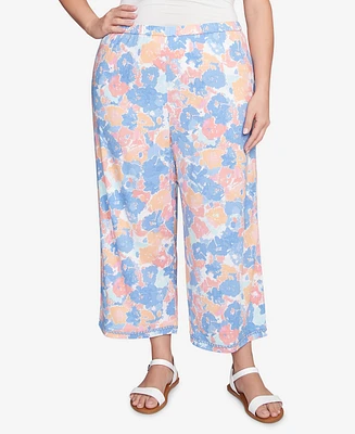 Ruby Rd. Plus Floral Print Soft Capri Pants
