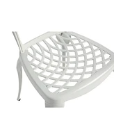 3-Piece Rustproof Aluminum Bistro Set: 2 Chairs, Round Table