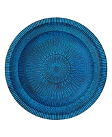 Backyard Beauty Metal Bird Bath with Uv-Resistant Finish - Cast Aluminum Blue Patina 18" H