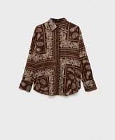 Mango Women's Cotton Paisley Shirt