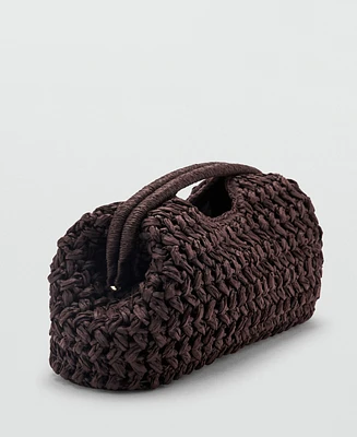Mango Women's Natural Fiber Clutch Bag