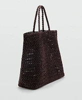 Mango Women's Natural Fiber Maxi Bag