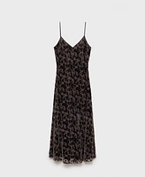 Mango Women's Floral Jacquard Dress
