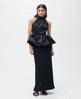 Mango Women's Draped-Waist Straight Skirts