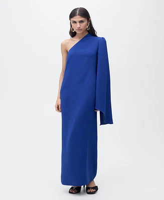 Mango Women's Long Flared Sleeve Dress
