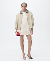 Mango Women's Openwork Details Knitted Dress
