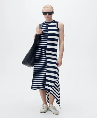 Mango Women's Asymmetrical Striped Knit Skirts