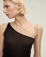 Mango Women's Combined Lyocell Knit Dress