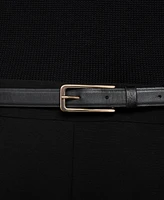 Mango Women's Combined-Fabric Belt Jumpsuit