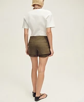 Mango Women's Short-Sleeved Peplum T-Shirt