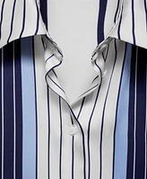 Mango Women's Combined Stripes Satin Shirt
