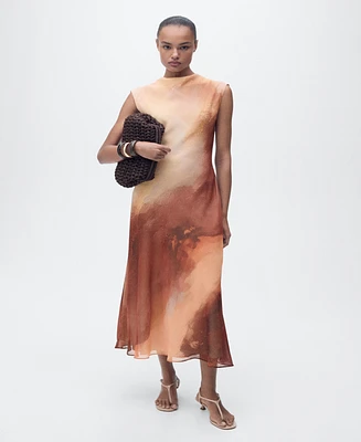Mango Women's Long Gradient Dress