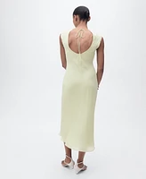 Mango Women's Wrinkled Effect Midi Dress