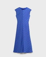 Mango Women's Combined Striped Flared Dress