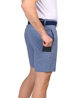 Tailorbyrd Men's Ripstop Grid Melange Performance Shorts