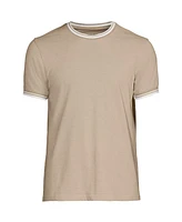 Lands' End Men's Short Sleeve Soft Pique Crew Tee