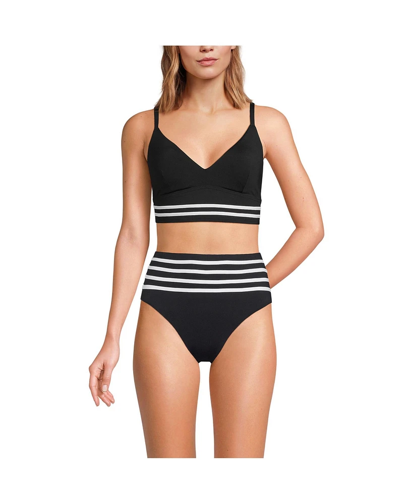 Lands' End Women's V-Neck Underwire Tankini Top