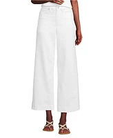 Lands' End Women's Denim High Rise Wide Leg Crop Jeans