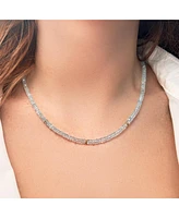 The Lovery Blue Topaz Bead Necklace 14K Gold